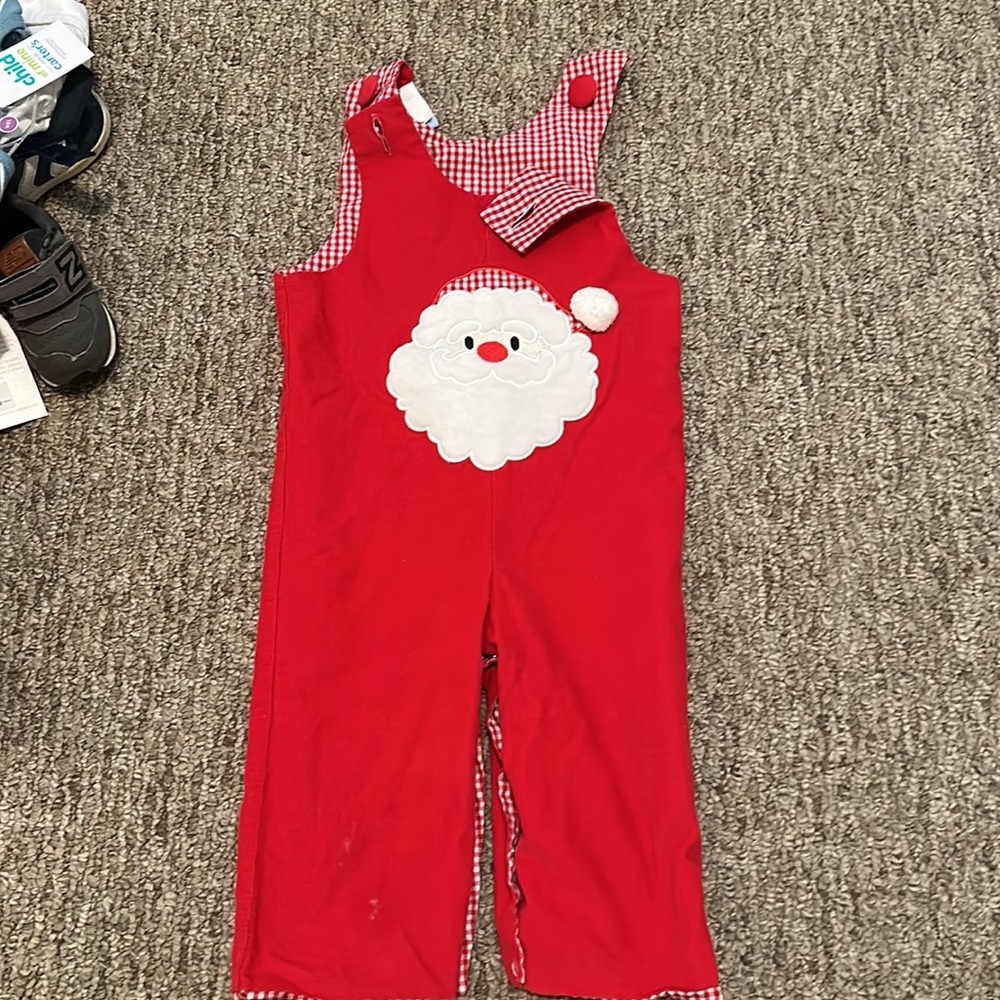 Three Sisters Reversible Jon Jon red Santa football 12m